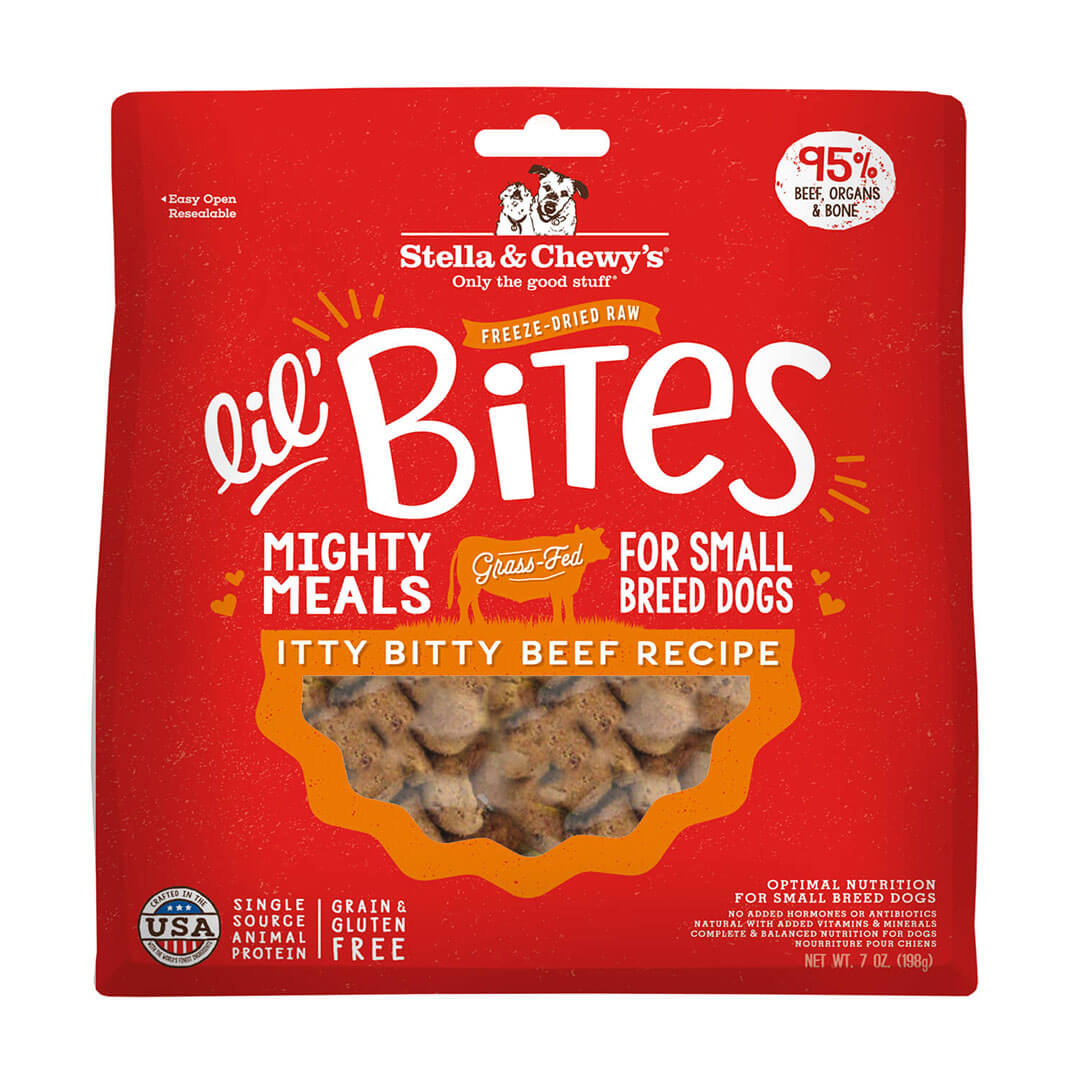 Stella & Chewy's - Lil' Bites Itty Bitty Beef Recipe Small Breed Freeze-Dried Raw Dog Food