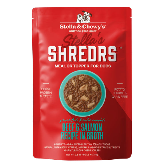 Stella & Chewy's Shredrs Beef & Salmon 2.8oz pouch