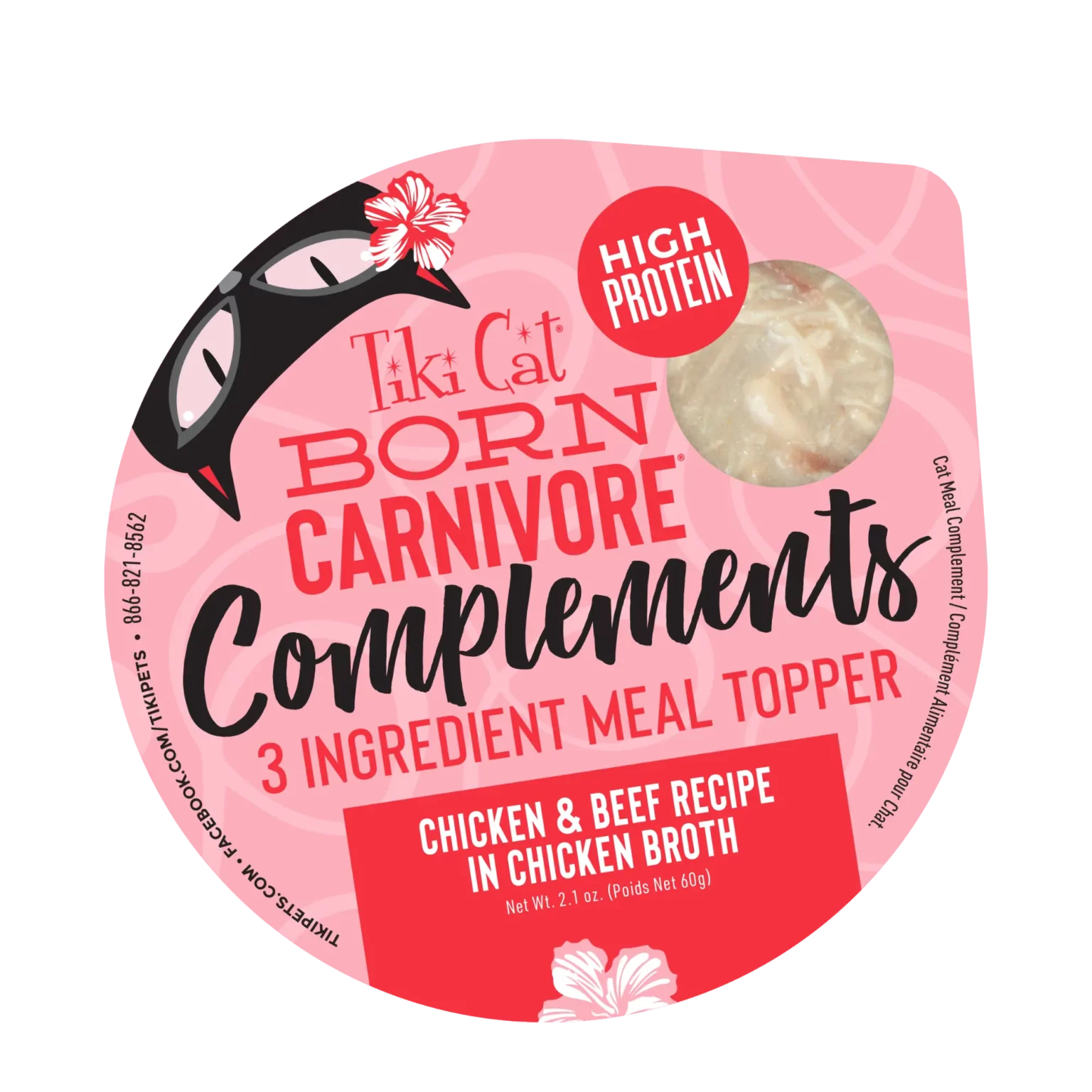 Tiki Cat - Born Carnivore - Chicken & Beef Recipe in Chicken Broth (For Cats)