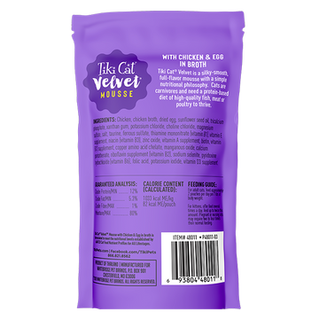 Tiki Cat - Velvet Mousse - Chicken & Egg Recipe (For Cats)