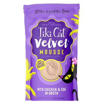 Tiki Cat - Velvet Mousse - Chicken & Egg Recipe (For Cats)