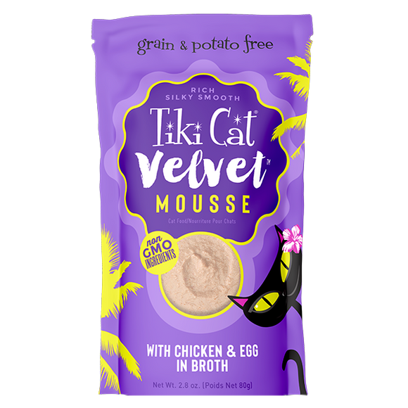 Tiki Cat - Velvet Mousse - Chicken & Egg Recipe (For Cats)