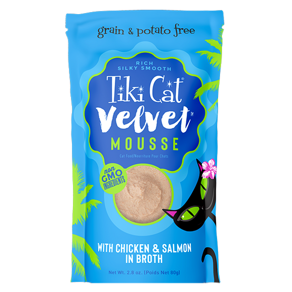 Tiki Cat - Velvet Mousse - Chicken & Salmon Recipe (For Cats)