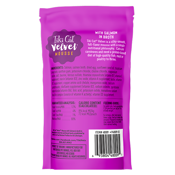 Tiki Cat - Velvet Mousse - Salmon Recipe (For Cats)