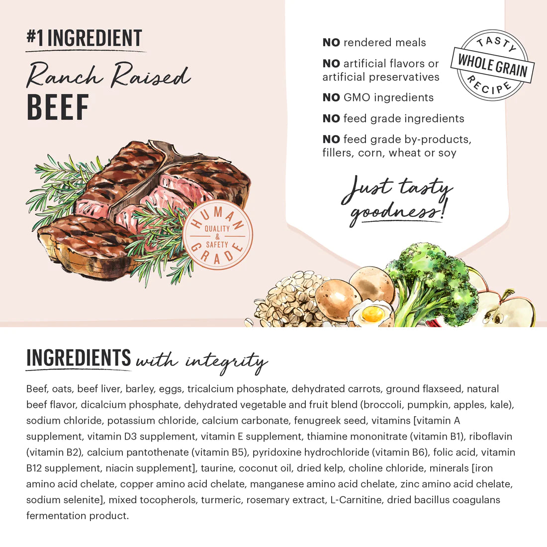 The Honest Kitchen - Whole Food Clusters - Whole Grain Beef Clusters (Dry Dog Food)