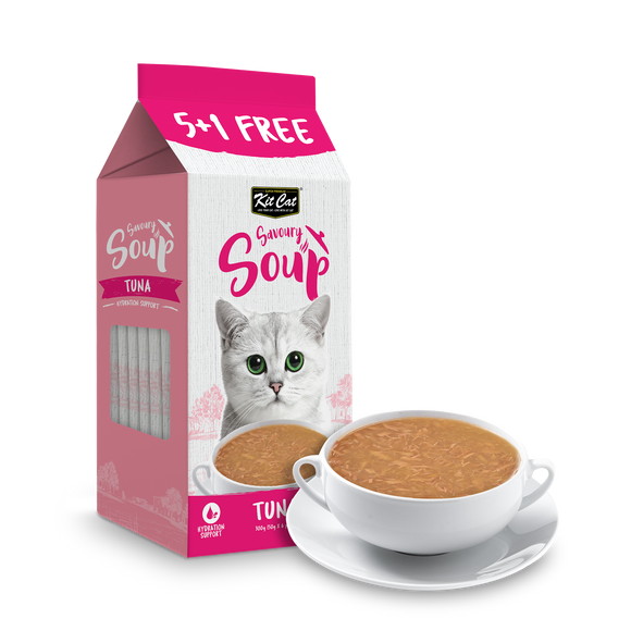 Kit Cat - Savoury Soup - Tuna (Cat Food Topper, 6 x 50g)
