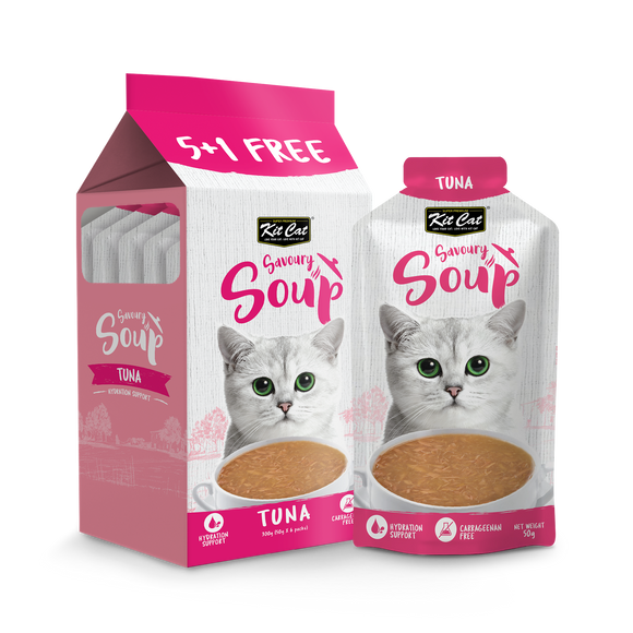 Kit Cat - Savoury Soup - Tuna (Cat Food Topper, 6 x 50g)