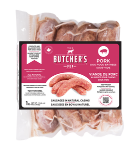 The Butcher's Pup - Pork Sous-Vide Sausages (For Dogs) - Frozen Product