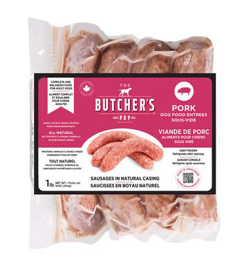 The Butcher's Pup - Pork Sous-Vide Sausages (For Dogs) - Frozen Product