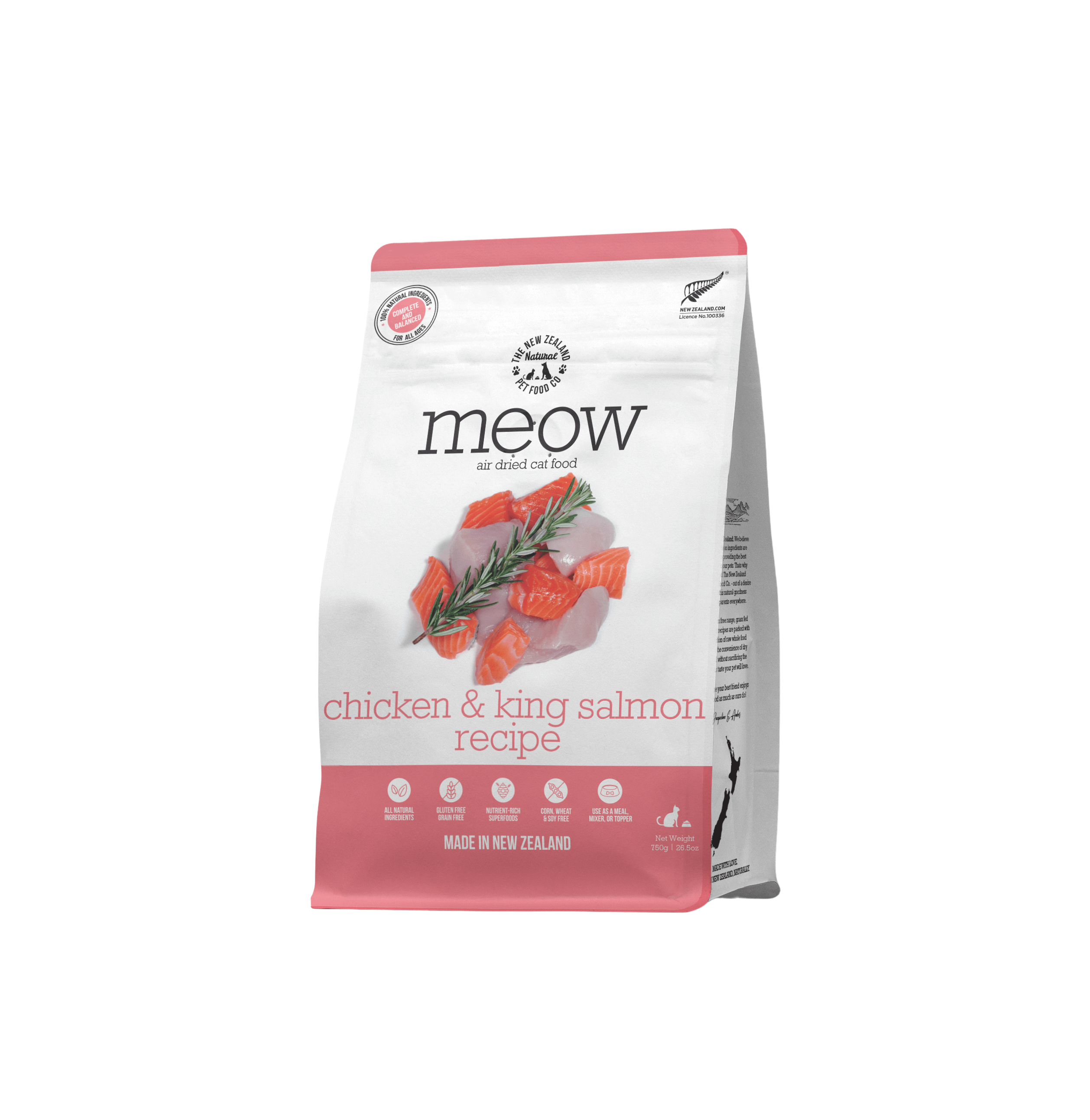 The NZ Natural Pet Food Co. - meow - Air-Dried Chicken & King Salmon Recipe (For Cats)