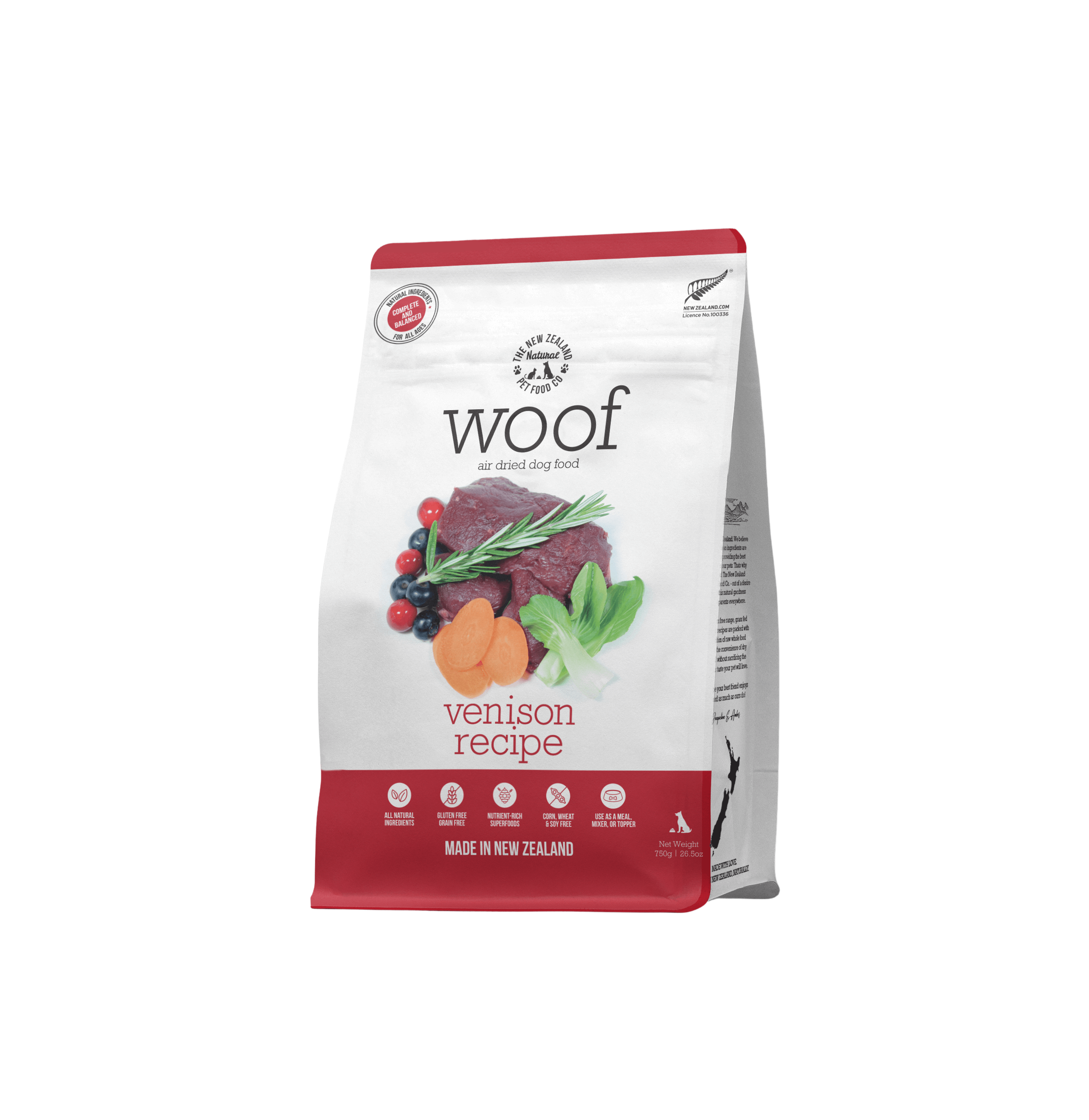 The NZ Natural Pet Food Co. - Woof - Air-Dried Venison (For Dogs)