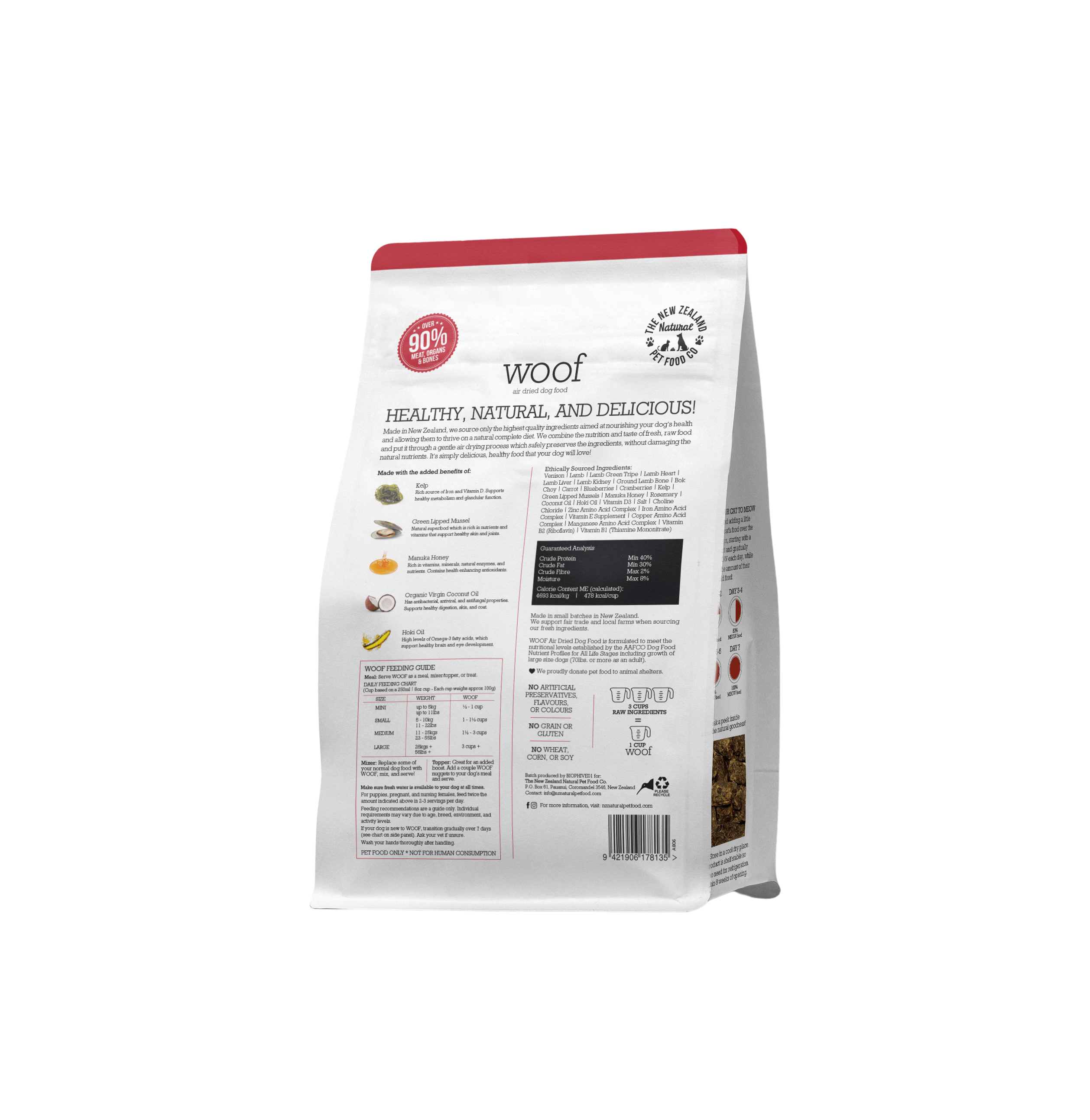 The NZ Natural Pet Food Co. - Woof - Air-Dried Venison (For Dogs)