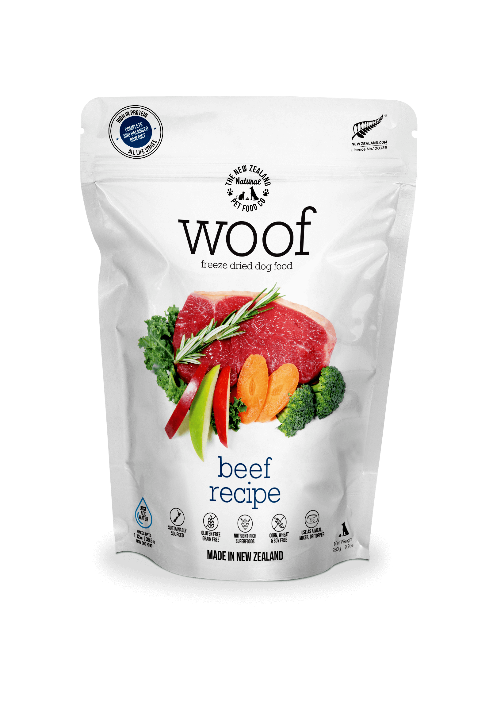 The NZ Natural Pet Food Co. - Woof - Freeze-Dried Beef (For Dogs)