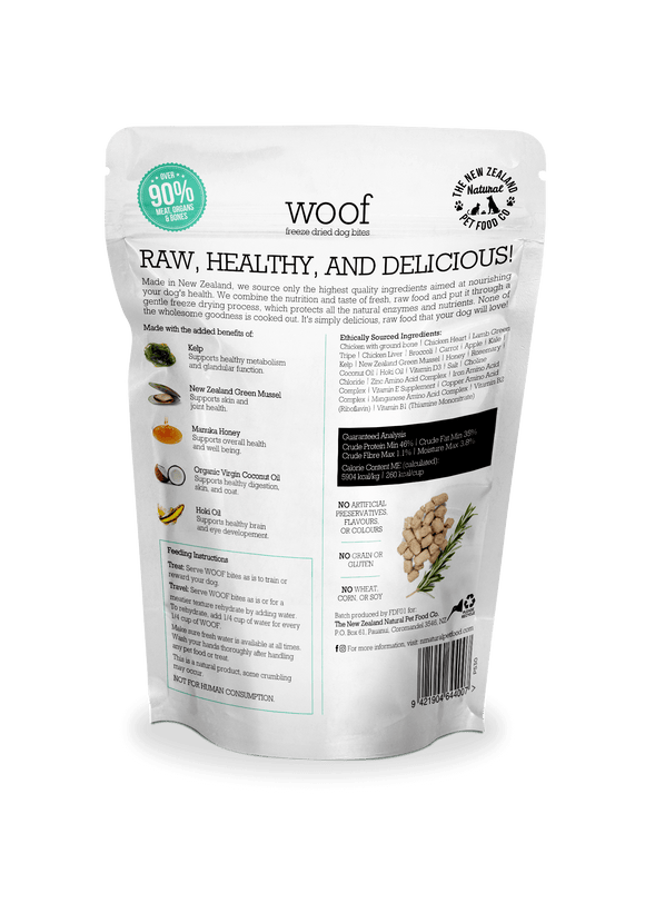 The NZ Natural Pet Food Co - Woof - Freeze-Dried Chicken Treats (For Dogs)