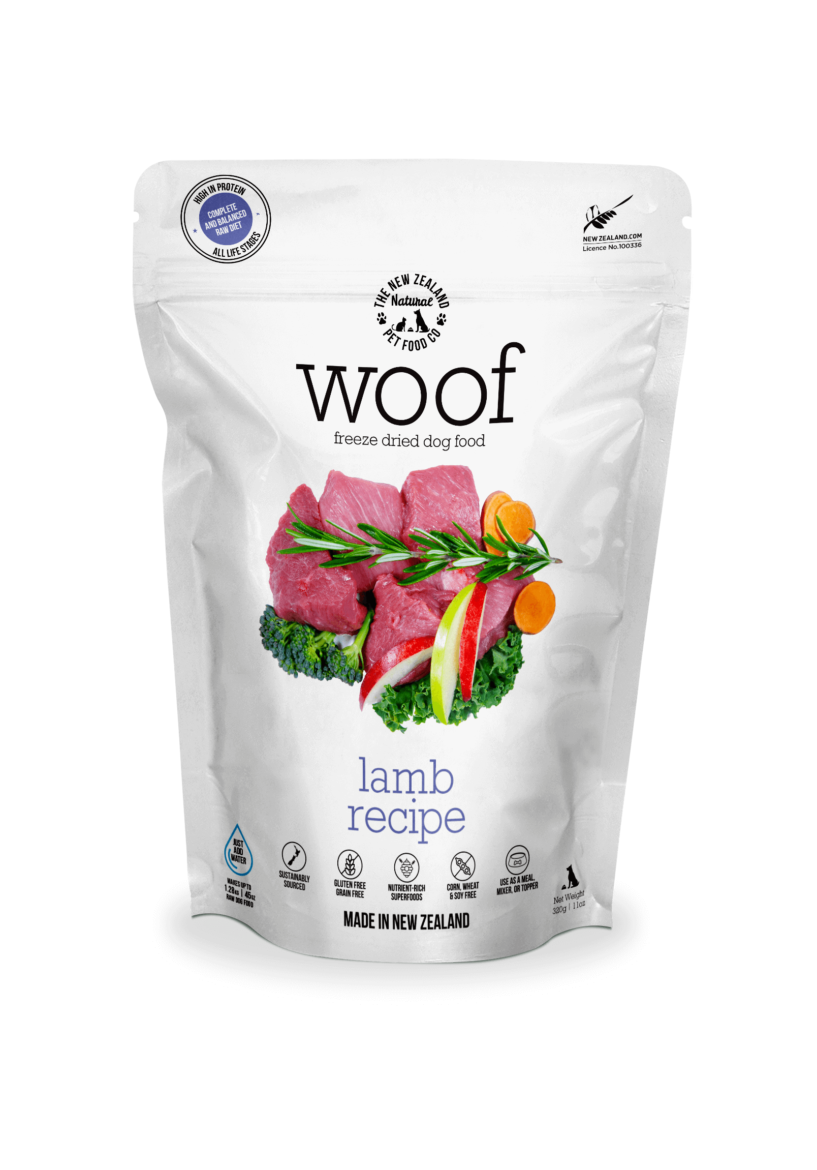 The NZ Natural Pet Food Co. - Woof - Freeze-Dried Lamb (For Dogs)