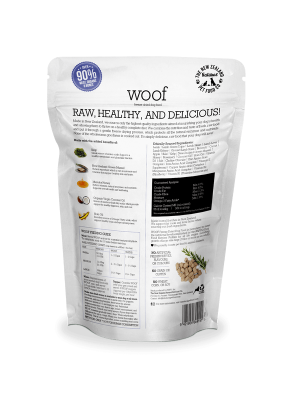 The NZ Natural Pet Food Co. - Woof - Freeze-Dried Lamb (For Dogs)