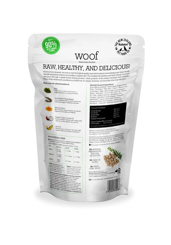 The NZ Natural Pet Food Co. | Woof | Freeze-Dried Duck | ARMOR THE POOCH
