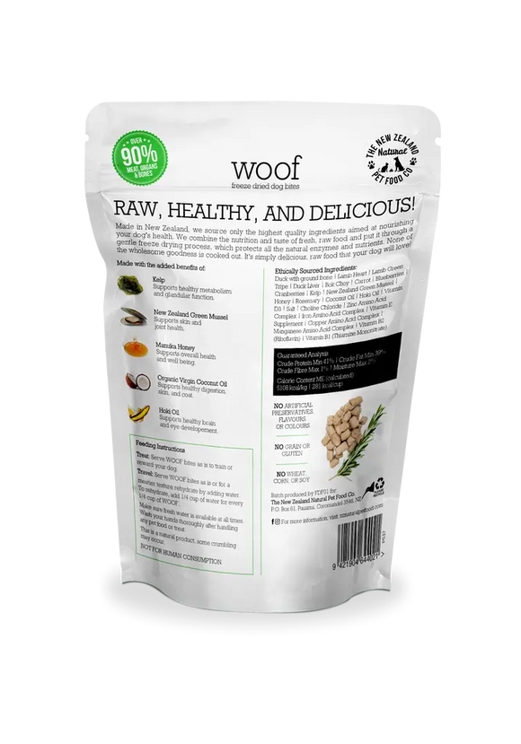 The NZ Natural Pet Food Co. | Woof | Freeze-Dried Duck | Dog Treat
