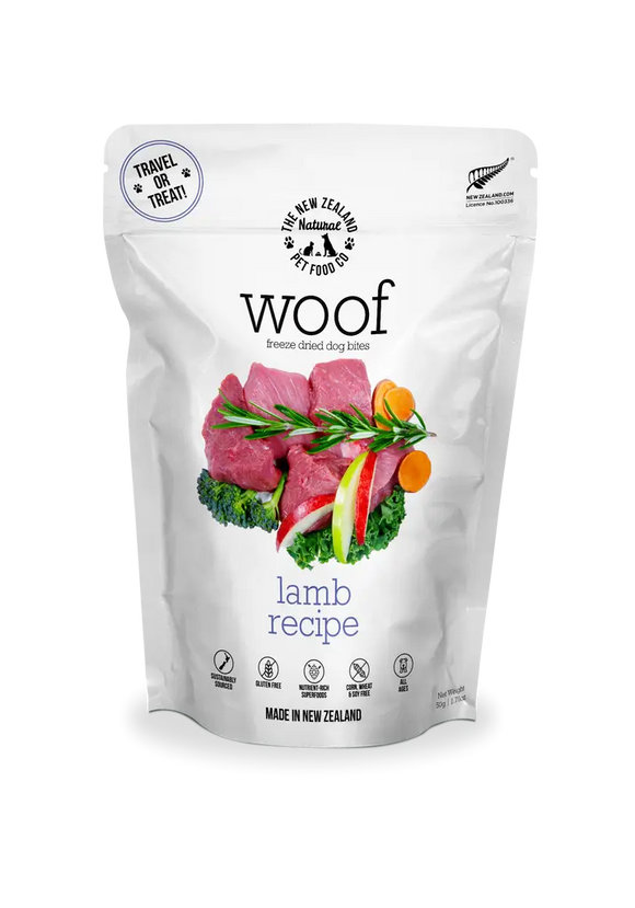 The NZ Natural Pet Food Co. | Woof | Freeze-Dried Lamb | Dog Treat