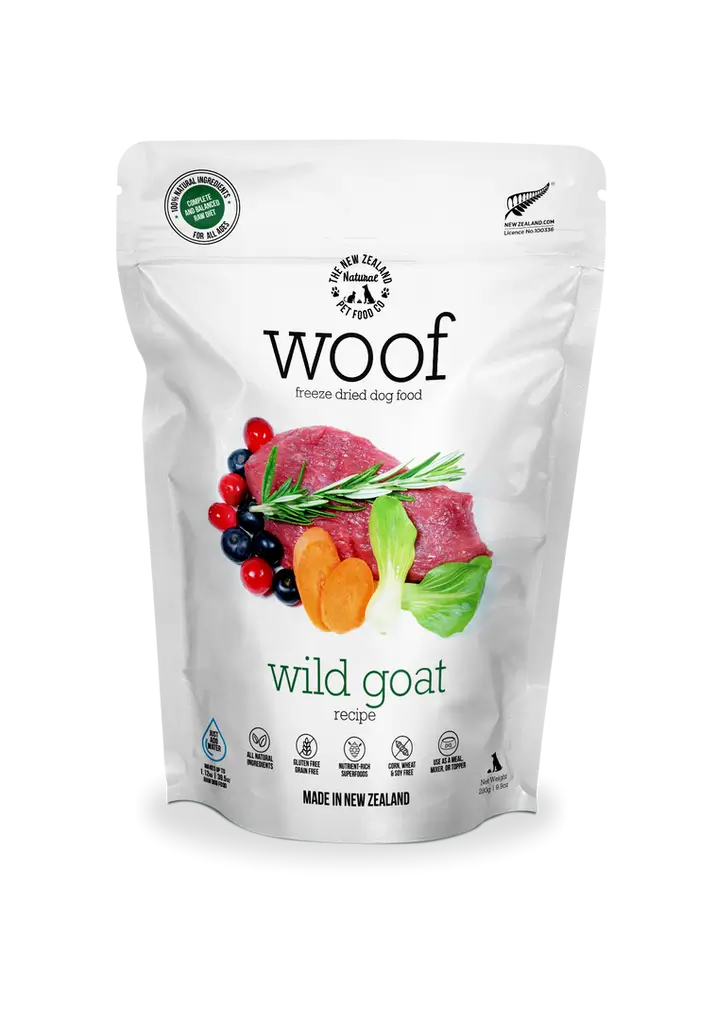 The NZ Natural Pet Food Co. | Woof | Freeze-Dried Wild Goat (For Dogs) | Pet Store Toronto