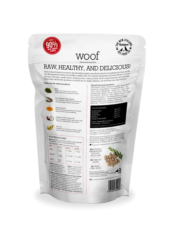 The NZ Natural Pet Food Co. | Woof | Freeze-Dried Wild Venison (For Dogs) | Pet Store Toronto