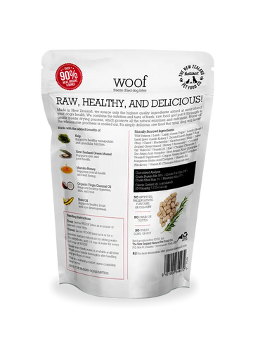 The NZ Natural Pet Food Co. | Woof | Freeze-Dried Wild Venison | Dog Treat