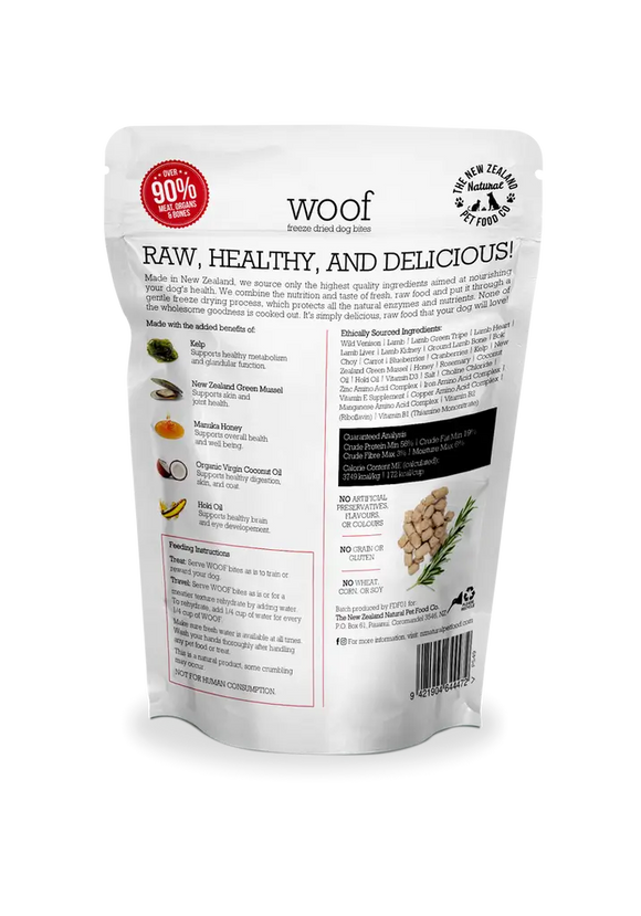 The NZ Natural Pet Food Co. | Woof | Freeze-Dried Wild Venison | Dog Treat
