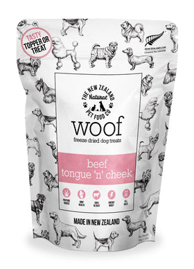 The NZ Natural Pet Food Co. - Woof - Freeze Dried Beef Tongue 'n' Cheek (Treat For Dogs)