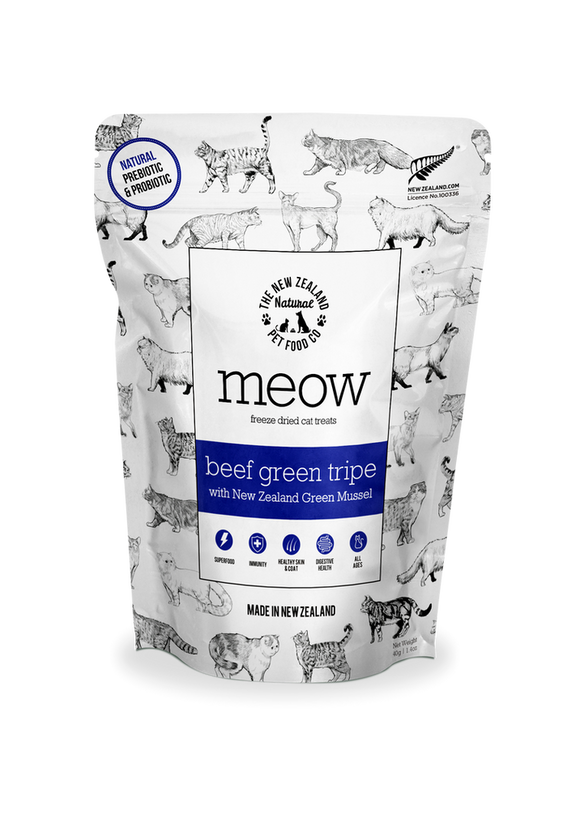 The NZ Natural Pet Food Co. - meow - Freeze Dried Beef Tripe (Treat For Cats)