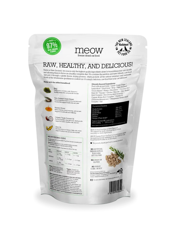 The NZ Natural Pet Food Co. | meow | Freeze Dried Duck Recipe | Cat Treats