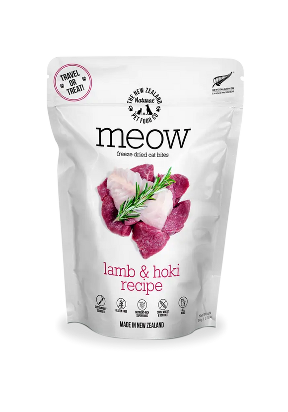 The NZ Natural Pet Food Co. | meow | Freeze Dried Lamb & Hoki | Cat Treat