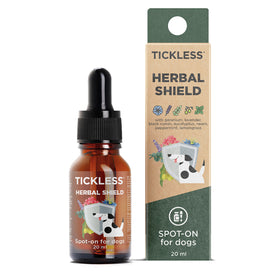 Tickless - Herbal Shield Spot On - 100% Natural Insect Repellent (For Dogs)