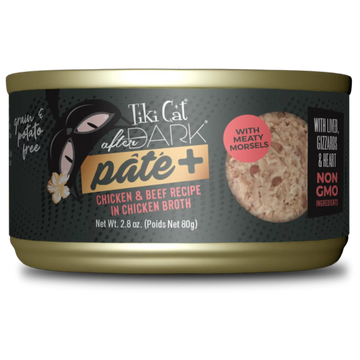 Tiki Cat - After Dark Pate - Chicken & Beef Recipe in Chicken Broth (For Cats)