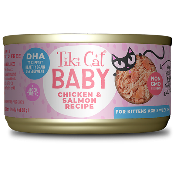 Tiki Cat - Baby - Whole Foods with Chicken & Salmon Recipe (For Kittens)