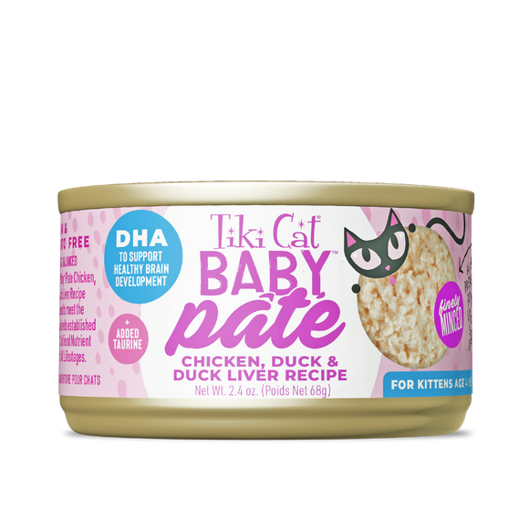 Tiki Cat - Baby Pate - Chicken Duck & Duck Liver Recipe (For Kittens)
