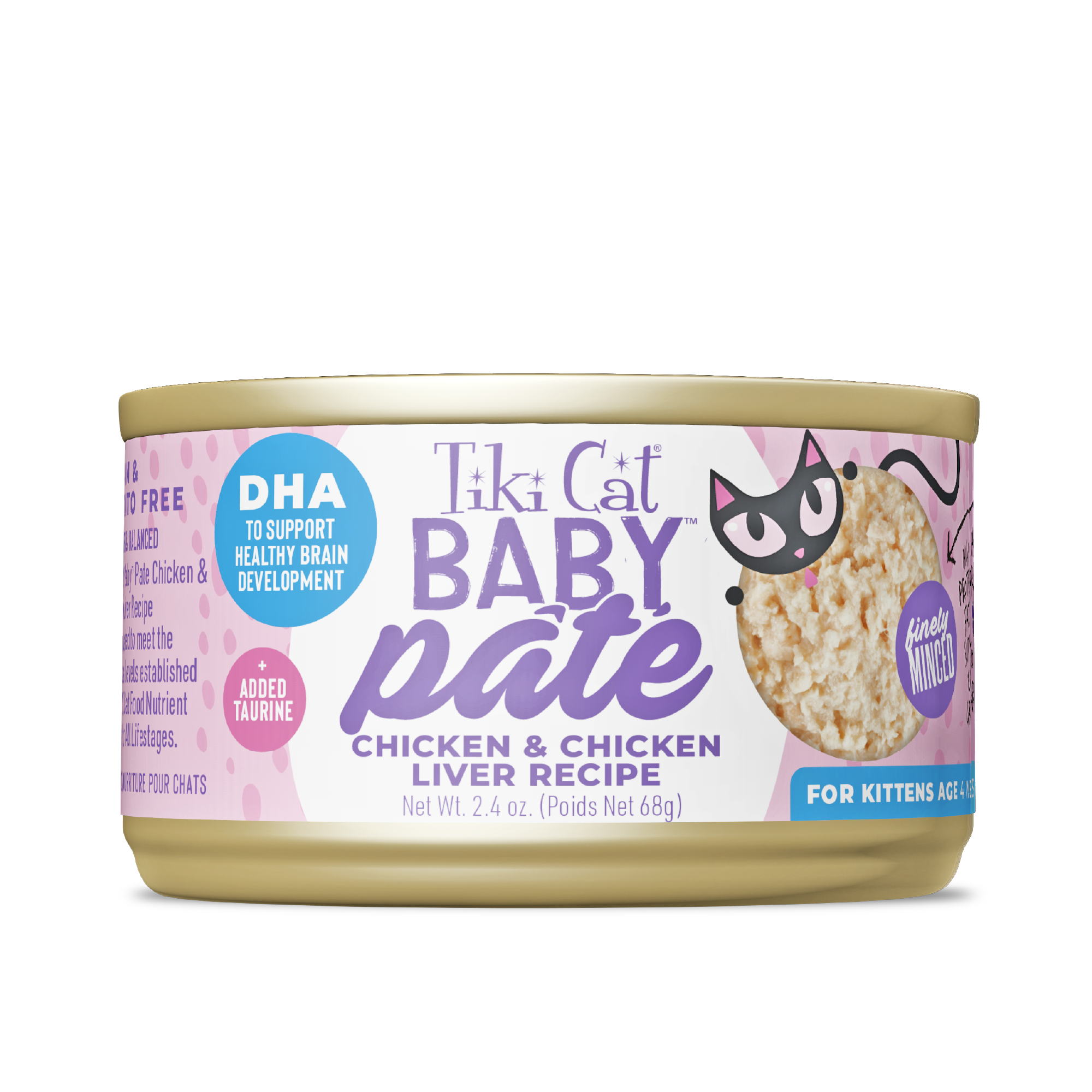 Tiki Cat - Baby Pate - Chicken & Chicken Liver Recipe (For Kittens)