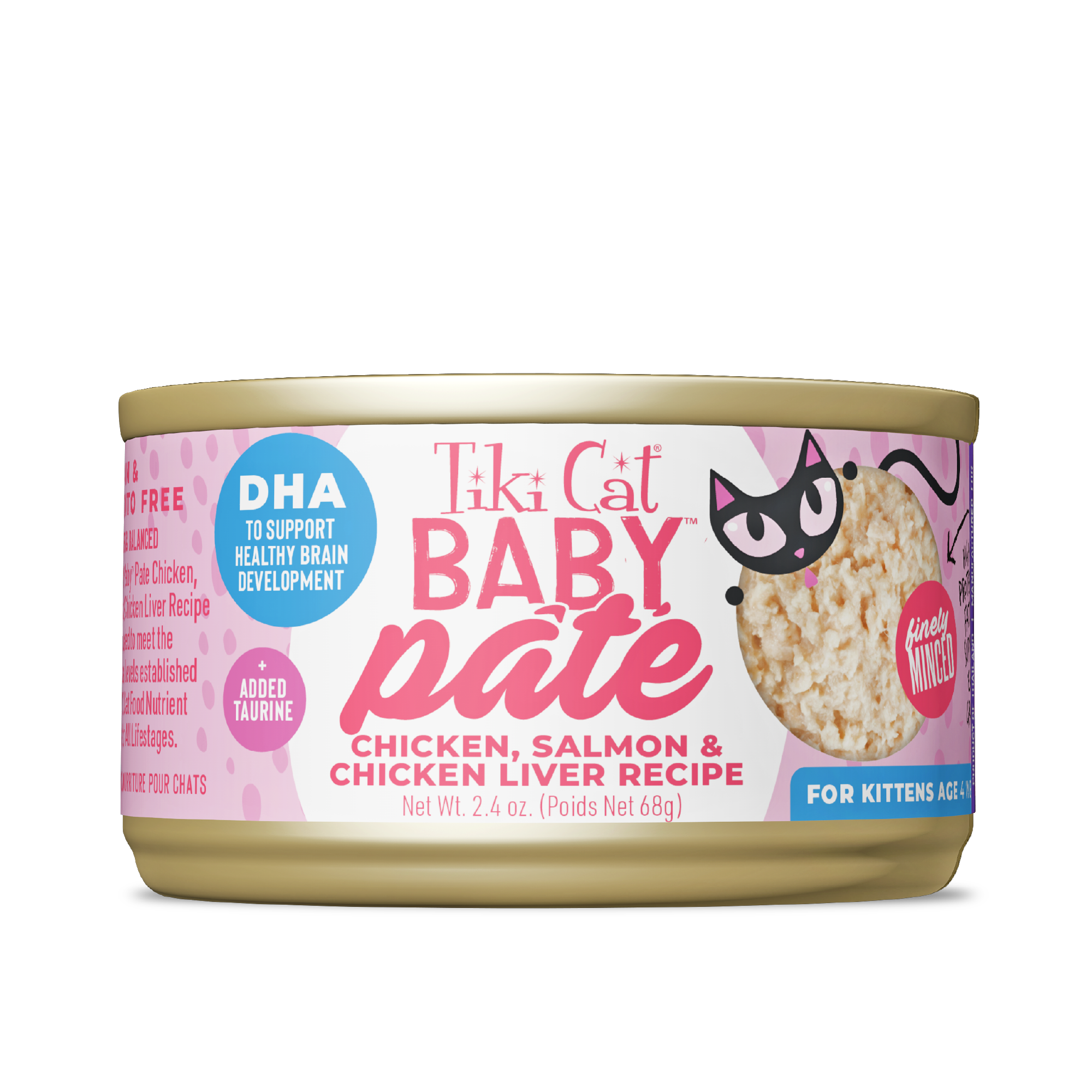 Tiki Cat - Baby Pate - Chicken, Salmon & Chicken Liver Recipe (For Kittens