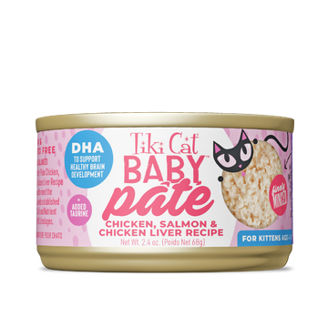 Tiki Cat - Baby Pate - Chicken, Salmon & Chicken Liver Recipe (For Kittens