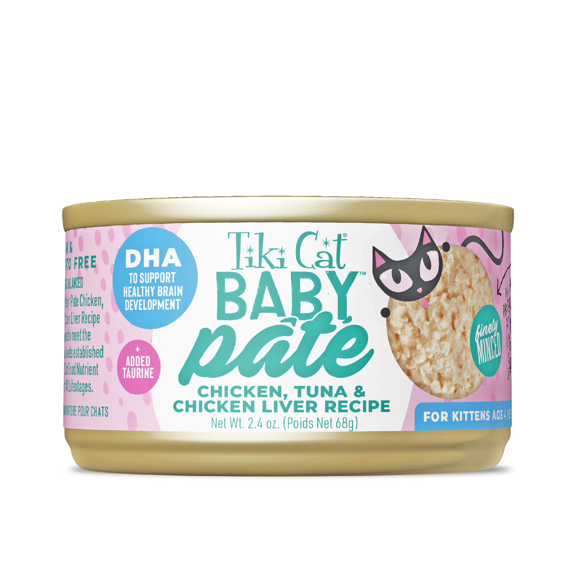 Tiki Cat - Baby Pate - Chicken, Tuna & Chicken Liver Recipe (For Kittens)