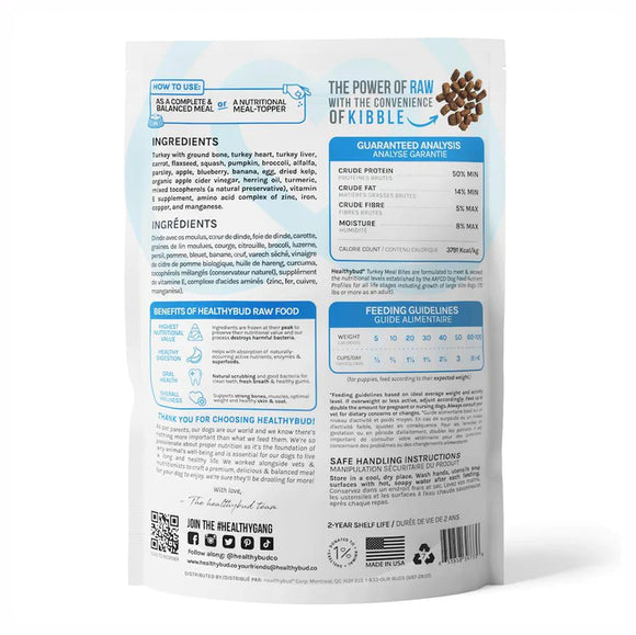 healthybud - Raw Freeze-Dried Turkey Meal Bites