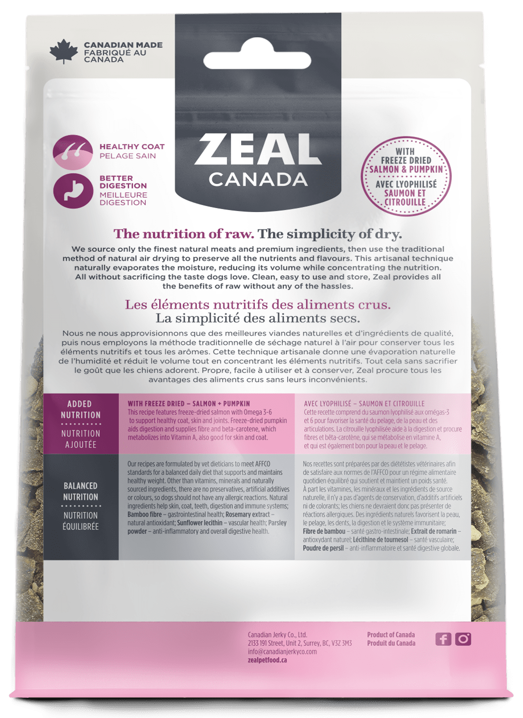 Zeal Canada - Gently Air-Dried Turkey with Freeze-Dried Salmon & Pumpkin (For Dogs-2