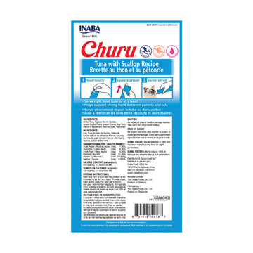 Inaba - Churu Purees - Tuna with Scallop Recipe (Treat for Cats)