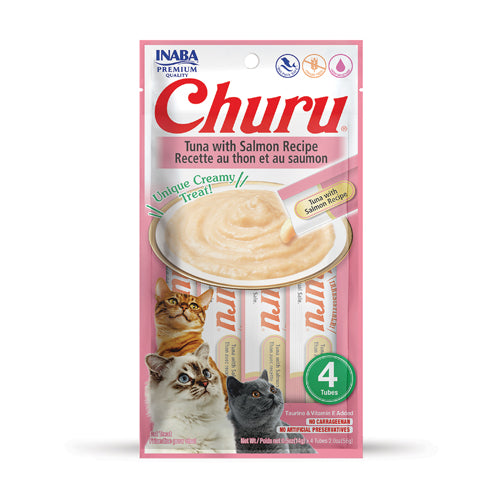 Inaba - Churu Purees - Tuna with Salmon Recipe (Treat for Cats)