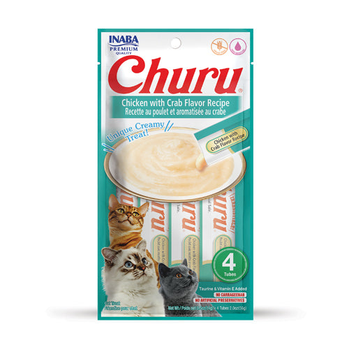 Inaba - Churu Purees - Chicken & Crab Recipe (Treat for Cats)