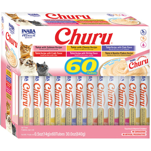Inaba - Churu Purees - Chicken Varieties Box 60 Tubes (Treat for Cats)