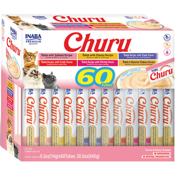 Inaba - Churu Purees - Chicken Varieties Box 60 Tubes (Treat for Cats)