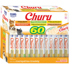 Inaba - Churu Purees - Chicken Varieties Box 60 Tubes (Treat for Cats)