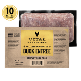 Vital Essentials Frozen Raw Duck Entree Patties for Dogs 4.7 lb