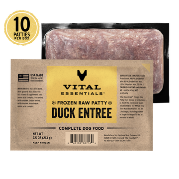 Vital Essentials Frozen Raw Duck Entree Patties for Dogs 4.7 lb