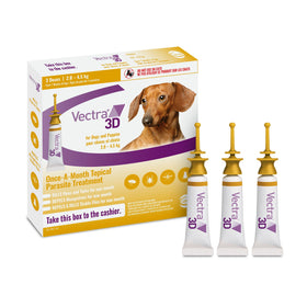 Vectra - 3D Flea and Tick Treatment for Dogs and Puppies (3 Doses)